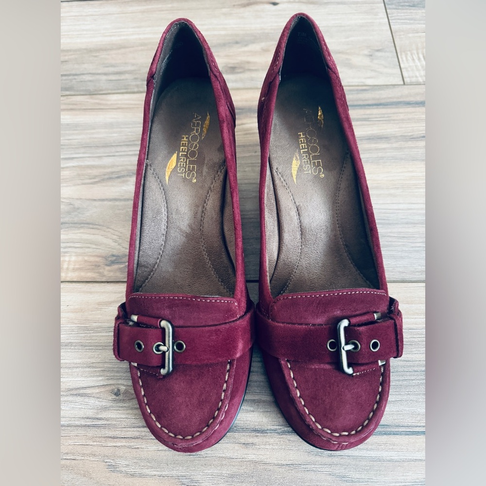 aerosoles heelrest wind red color heels US7.5